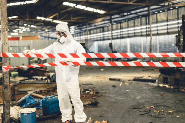 Professional Infectious Disease Decontamination technician working in Franklin Square, NY